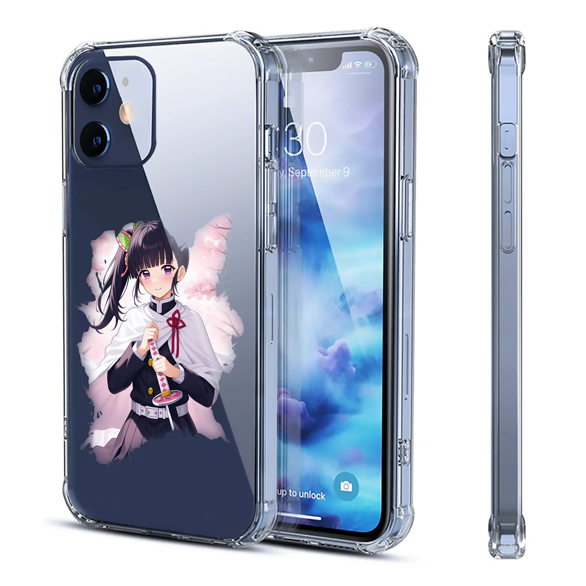 鬼滅の刃 グッズ,栗花落 カナヲ - IPhone 12シリーズ対応 ・ 透明スマホケース ・ クリアソフトケース ・ TPU素材 ・ 耐衝撃 ・ 高密着 ・ 防汚 防指紋 ・ 簡単着脱